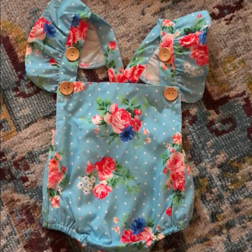 3 month romper. So sweet.